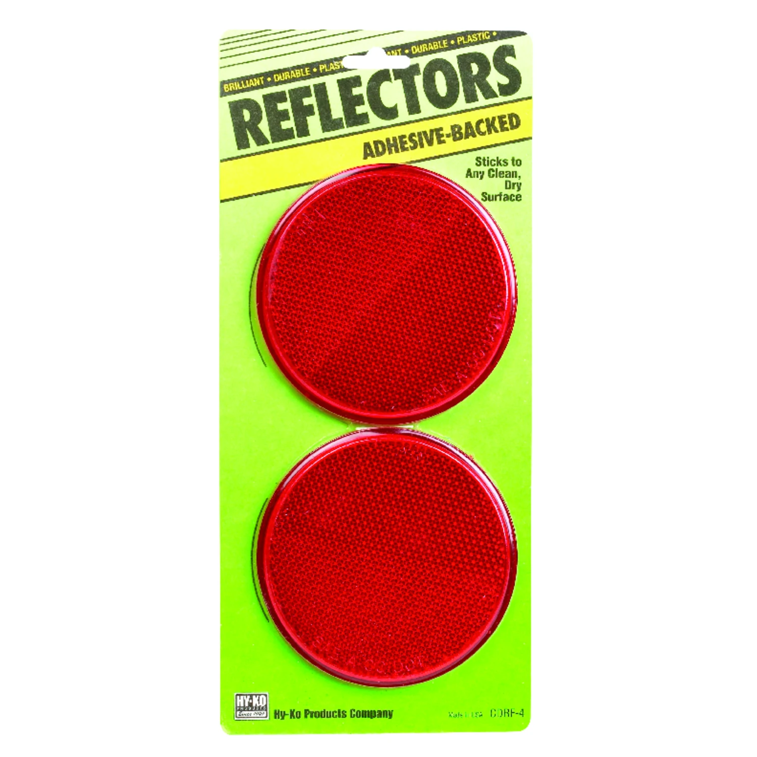 Hy-Ko 8.8 in. Round Red Reflectors 12 pk