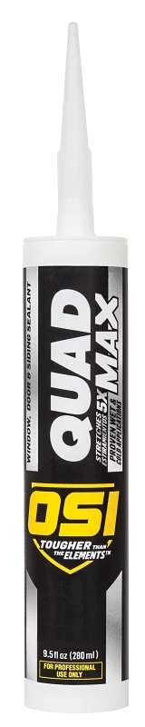 OSI Quad Max Black Silicone Door/Siding/ Window Caulk Sealant 9.5 oz