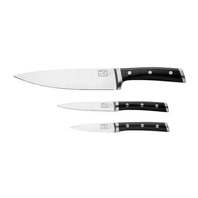 Damen Three-Piece Knife Set with High-Quality Stainless Steel Blades