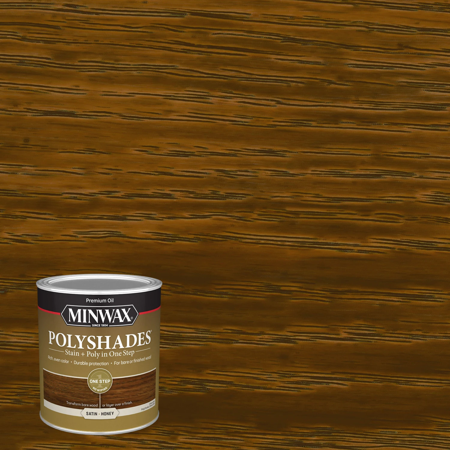 Polyshades 1 Qt. Satin Stain & Finish Polyurethane, Honey Color