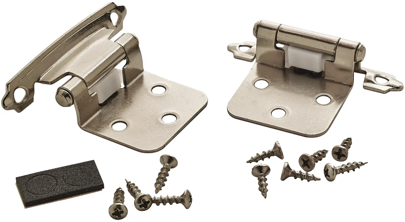 Amerock Polished Chrome Self-Closing Face Mount Overlay Hinge (2-Pack)