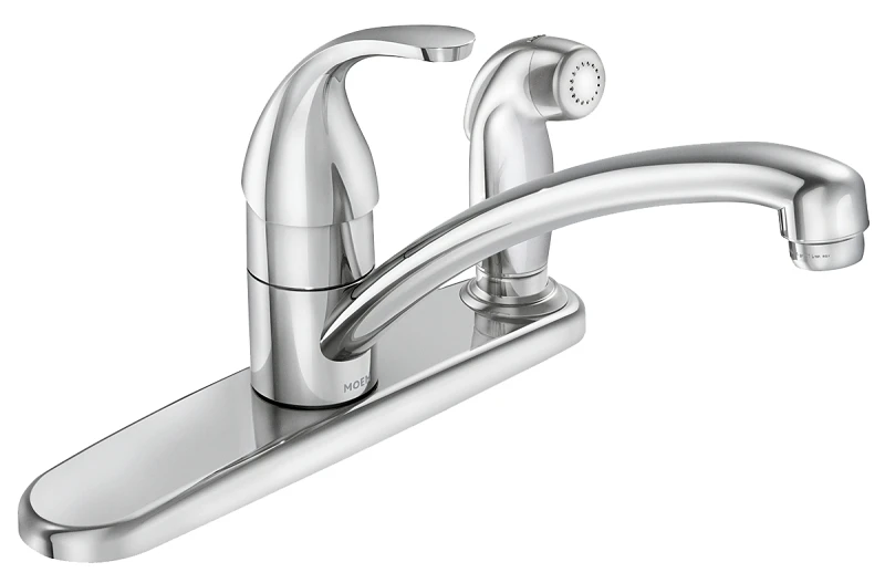 Moen Adler One Handle Chrome Kitchen Faucet Side Sprayer Included