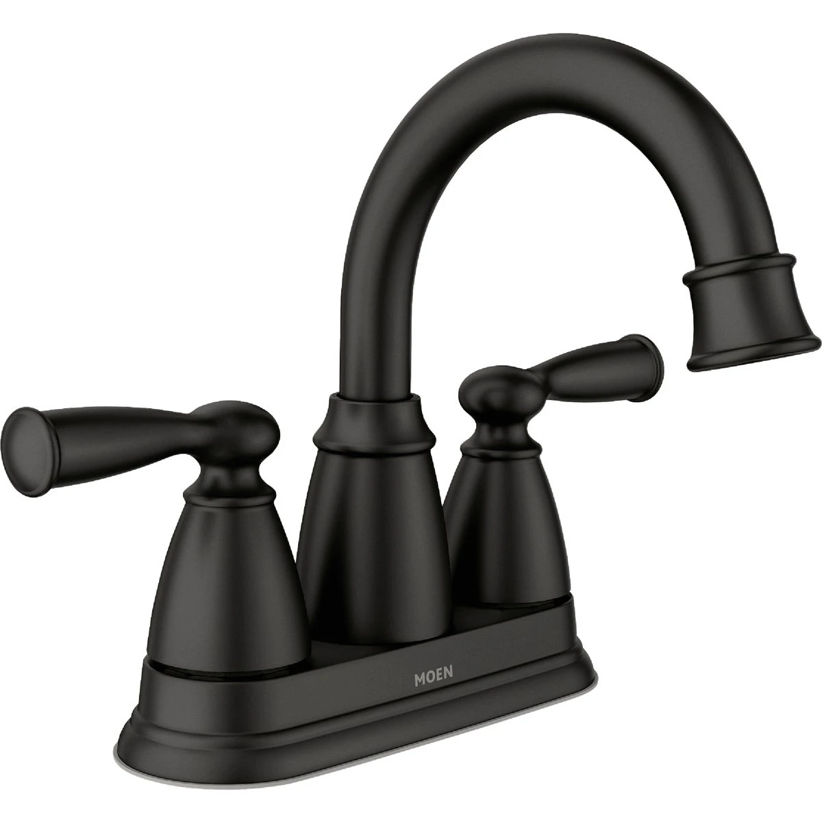 Banbury Matte Black 2-handle High Arc Centerset Bathroom Faucet 84943bl