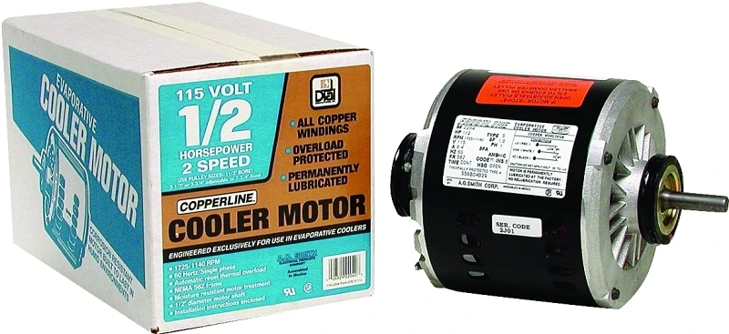 Dial 1/2 Hp 2-speed Evaporative Cooler Motor, 115v, Model 2204