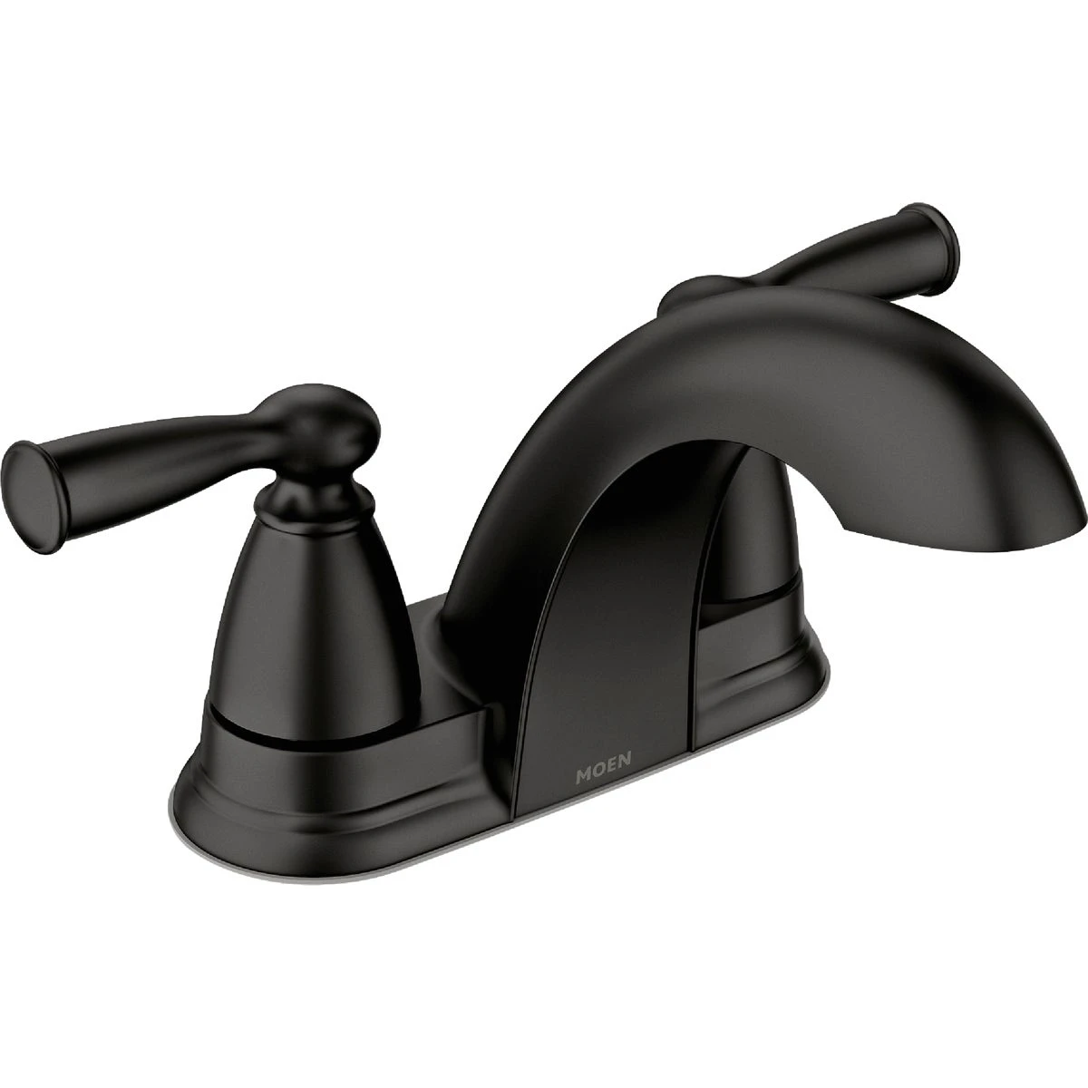 Banbury Matte Black 2-handle Low Arc Centerset Bathroom Faucet 84942bl