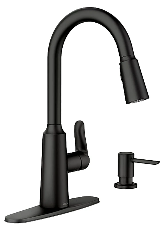 Moen Edwyn One Handle Matte Black Pull-Down Kitchen Faucet