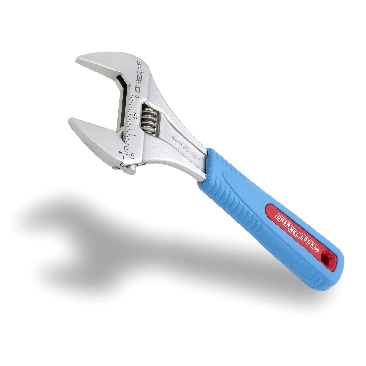 Code Blue 8 In. Wide Jaw Adjustable Wrench With Chrome Finish