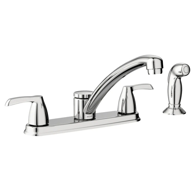 Adler 2-handle Chrome Kitchen Faucet With Side Spray, Model 87046