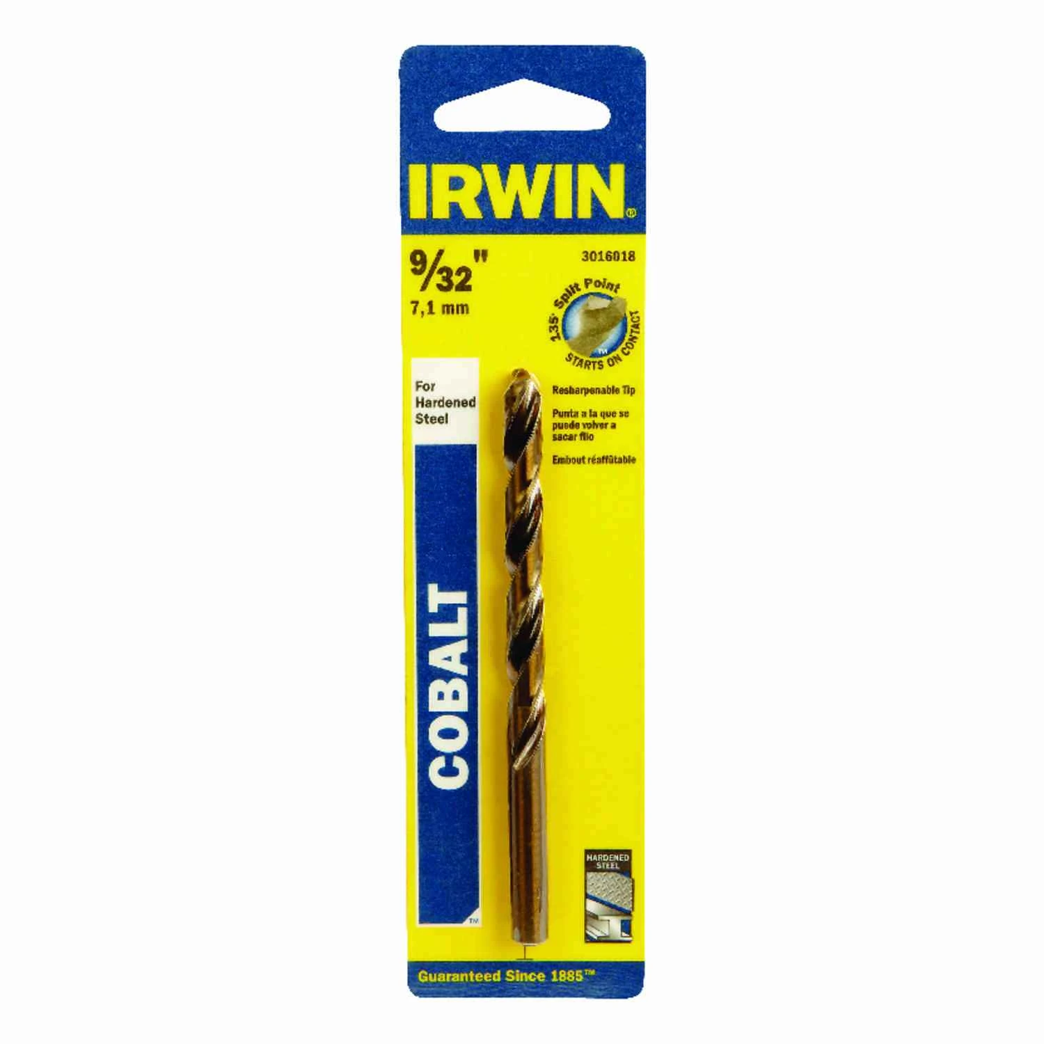 9/32 In. X 4-1/4 In. Cobalt Alloy Steel Drill Bit - Straight Shank