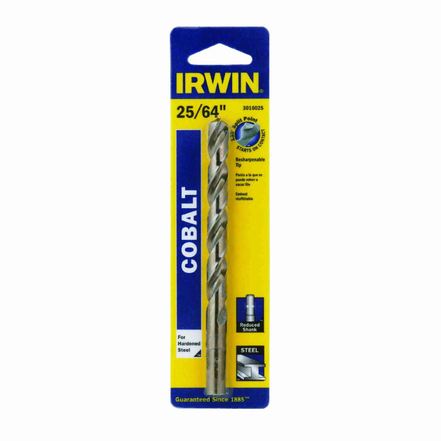 25/64 In. X 1-7/8 In. L Cobalt Steel Drill Bit Straight Shank