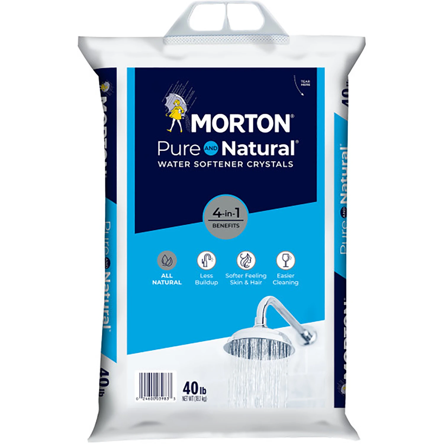 Pure And Natural 40 Lb. Water Softener Salt Crystals - High Purity Sodium Chloride