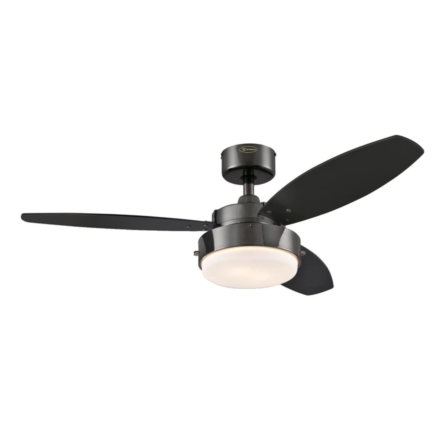 Alloy 42 In. Gun Metal Black Led Indoor Ceiling Fan With Light Kit
