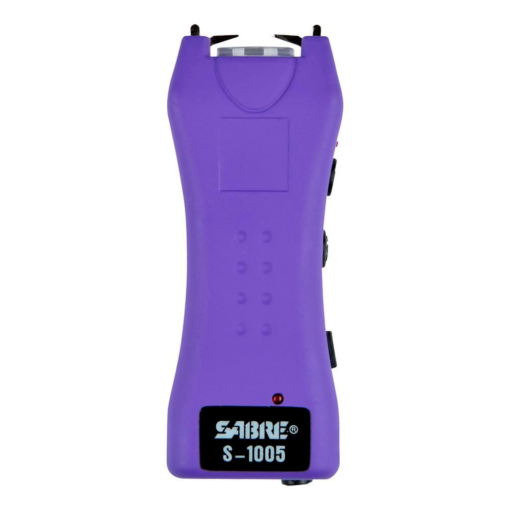 Mini Stun Gun With 120 Lumen Flashlight And Holster - Purple