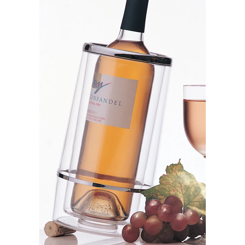Iceless Wine Cooler Double Wall Clear Design for Efficient Cooling
