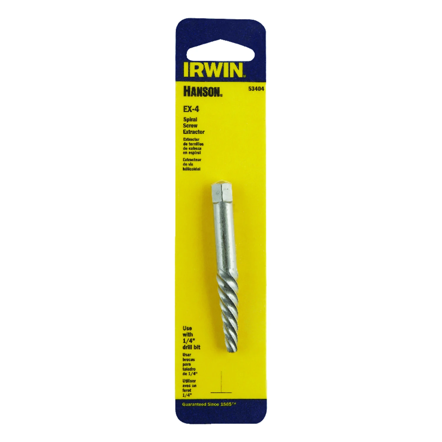 #4 Spiral Flute Screw Extractor, 1/4 In. Shank, 6 In. Length