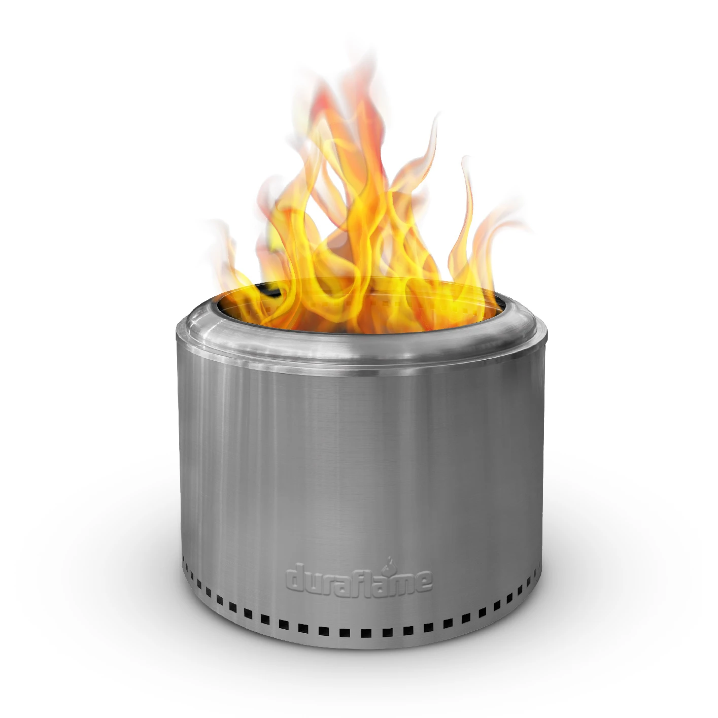19.5-inch Smokeless Fire Pit - Stainless Steel, Low Smoke Design