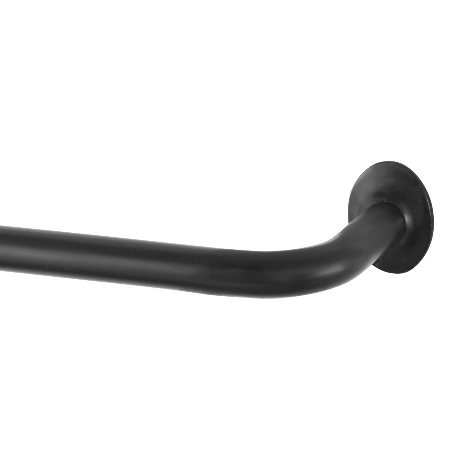 48 In. X 86 In. Black Wrap Around Room Darkening Curtain Rod