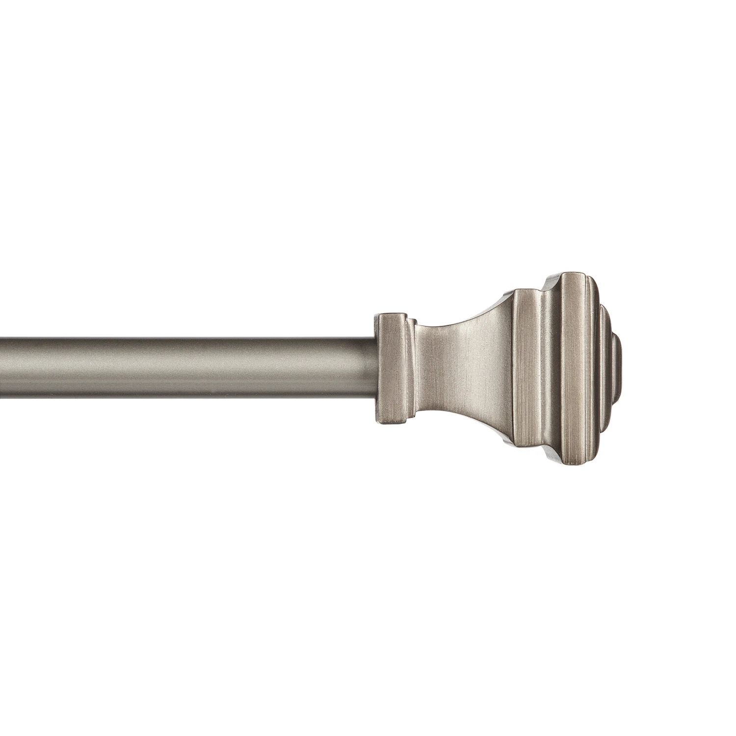 Fast Fit Milton 66 In. To 120 In. X 5/8 In. Pewter Curtain Rod