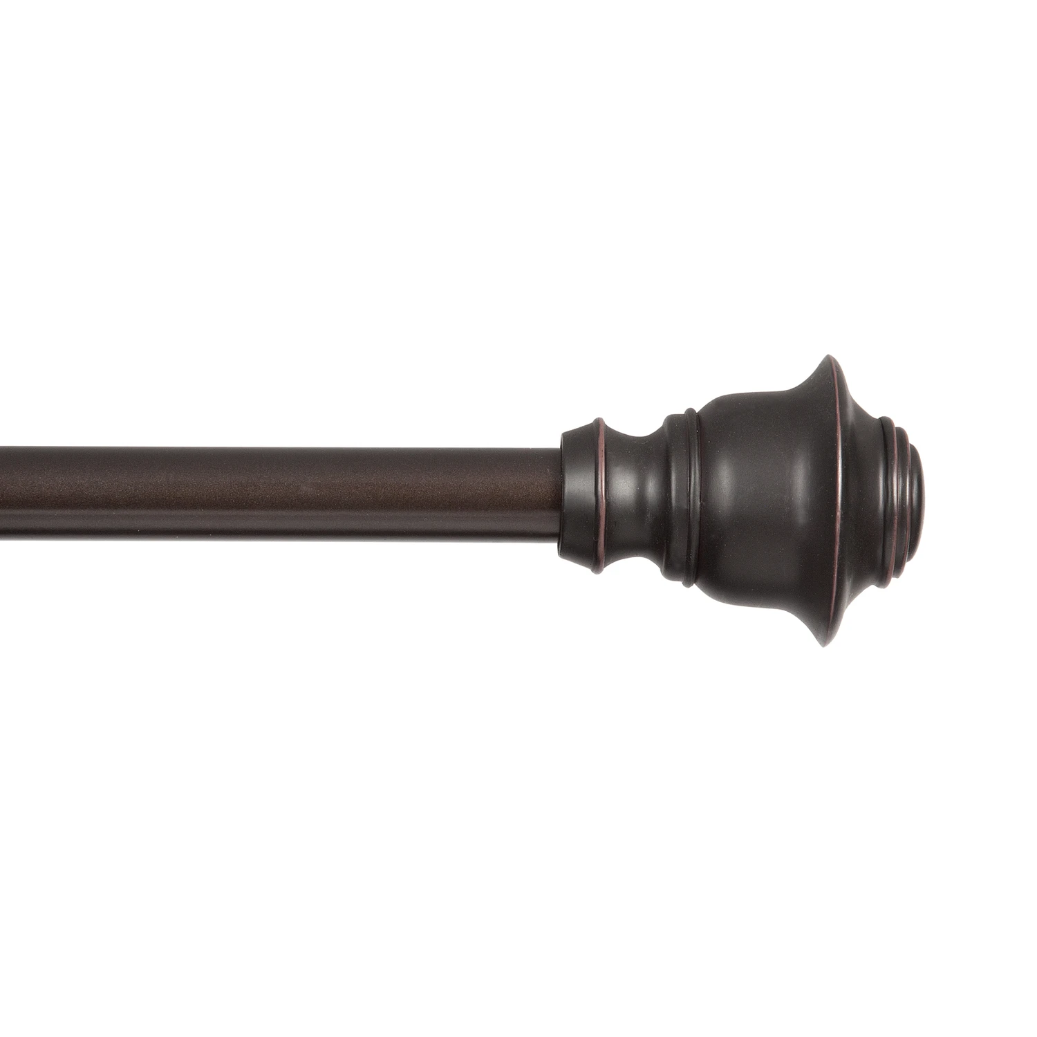 Fast Fit Finn 66 In. To 120 In. 5/8 In. Weathered Brown Curtain Rod