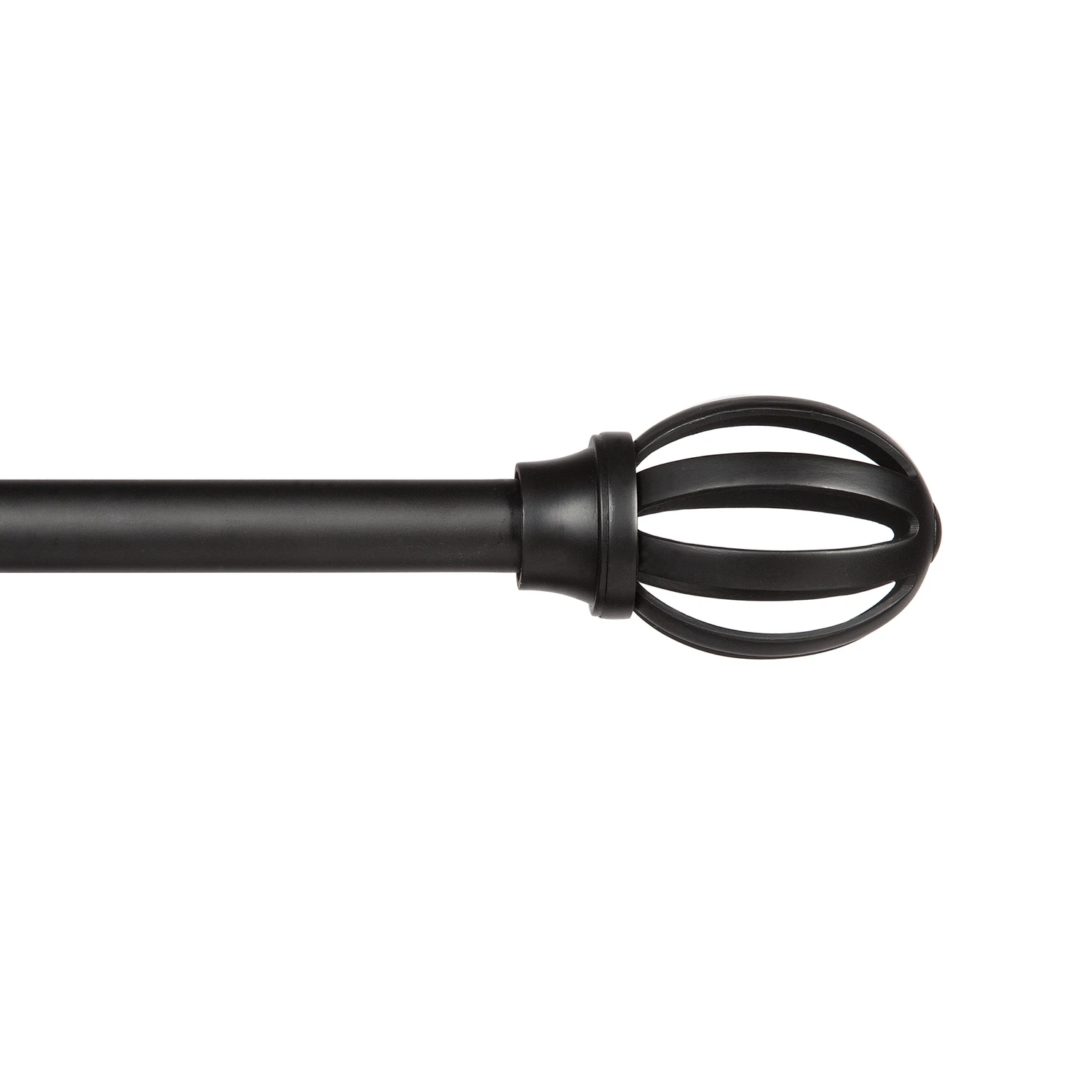 Kenney Fast Fit Lilly Curtain Rod 66 In. To 120 In. 5/8 In. Black Steel