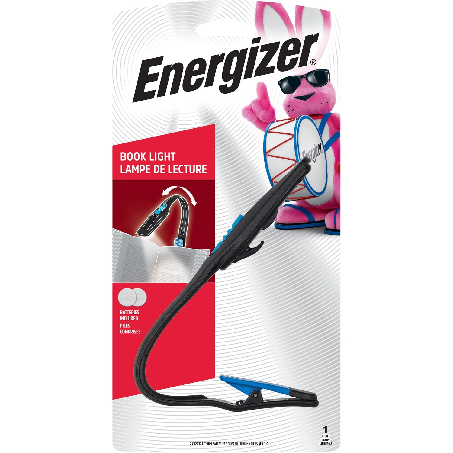 Led Portable Clip-on Book Light With Flexible Neck And 25 Hour Runtime