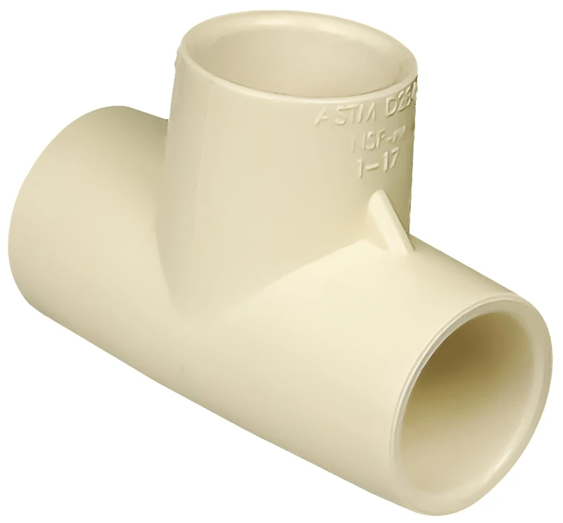 1/2 Inch Cpvc Pipe Tee Fitting, Schedule 40, Model T00160d