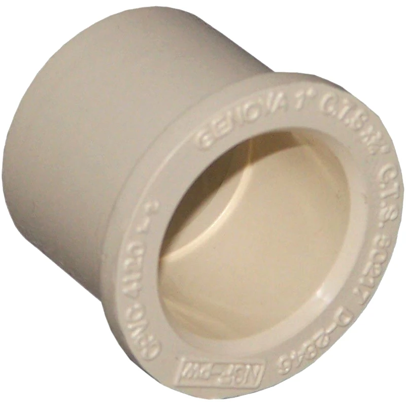 Cpvc Pipe Reducing Bushing, 1 X 3/4 Inch, Beige