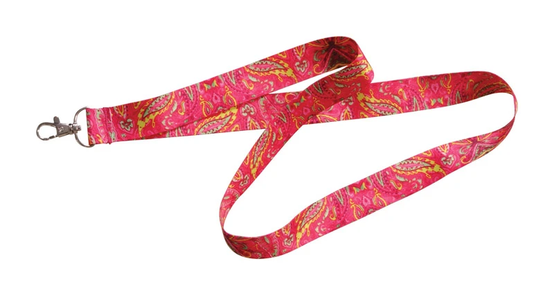 Hillman Pink Paisley Lanyard, Polyester Decorative Key Chain, Model 711475, 1 Pk