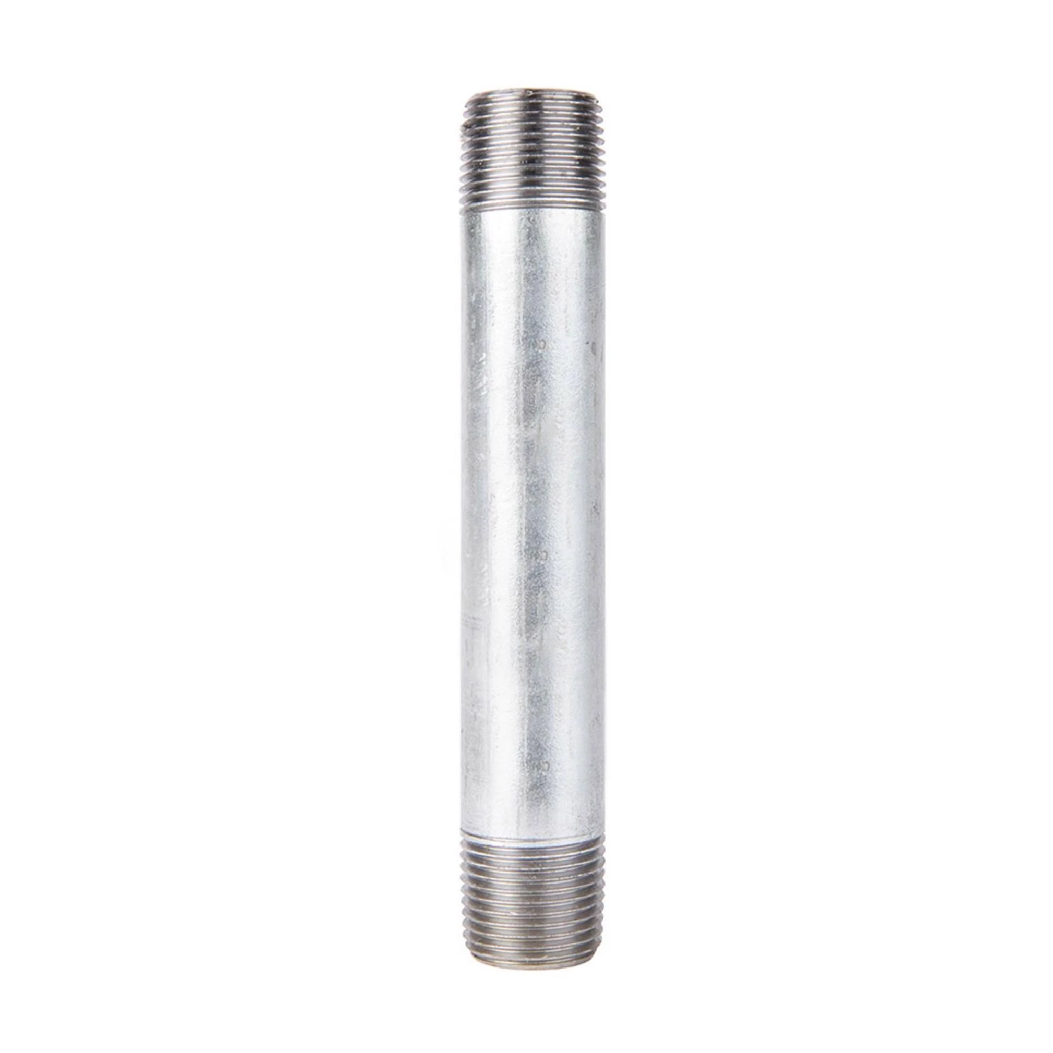 One Half Inch by Five Inch Galvanized Steel Pipe Nipple