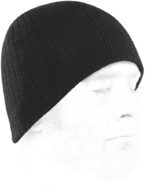 F4659-052 Thinsulate Beanie Cap, Black, One Size, Form Fitting