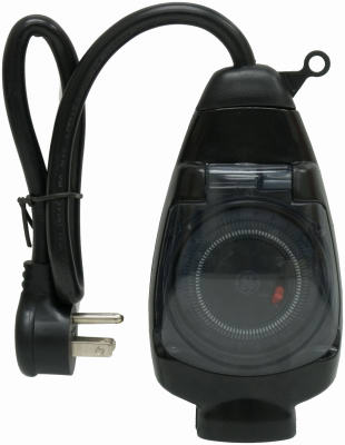 15 Amp 24-hour Plug-in Heavy-duty Mechanical Timer Model 15102 In Black