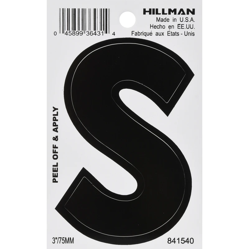 3 BLK DIE CUT #S C STYLE