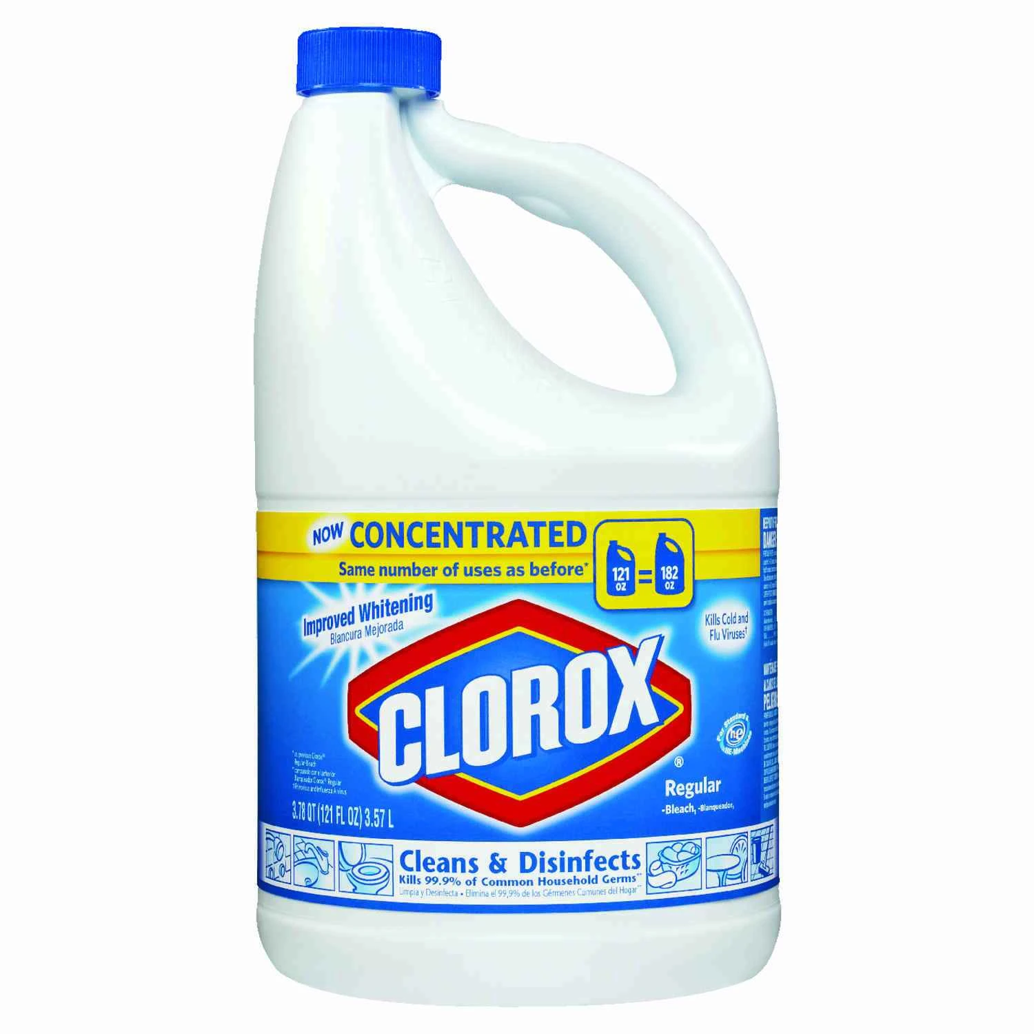 Regular Concentrated Liquid Bleach 121-fl Oz - Disinfecting & Stain Removal