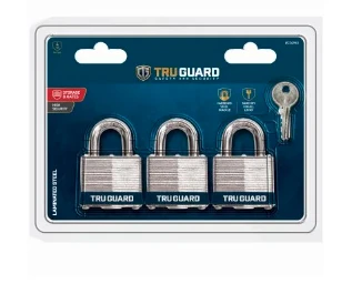Keyed-Alike Padlocks, 1.5-In., 3-Pack