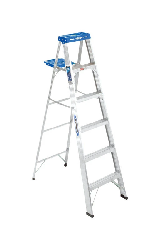 6 Ft. Aluminum Step Ladder Type I 250 Lb. Load Capacity Model 366