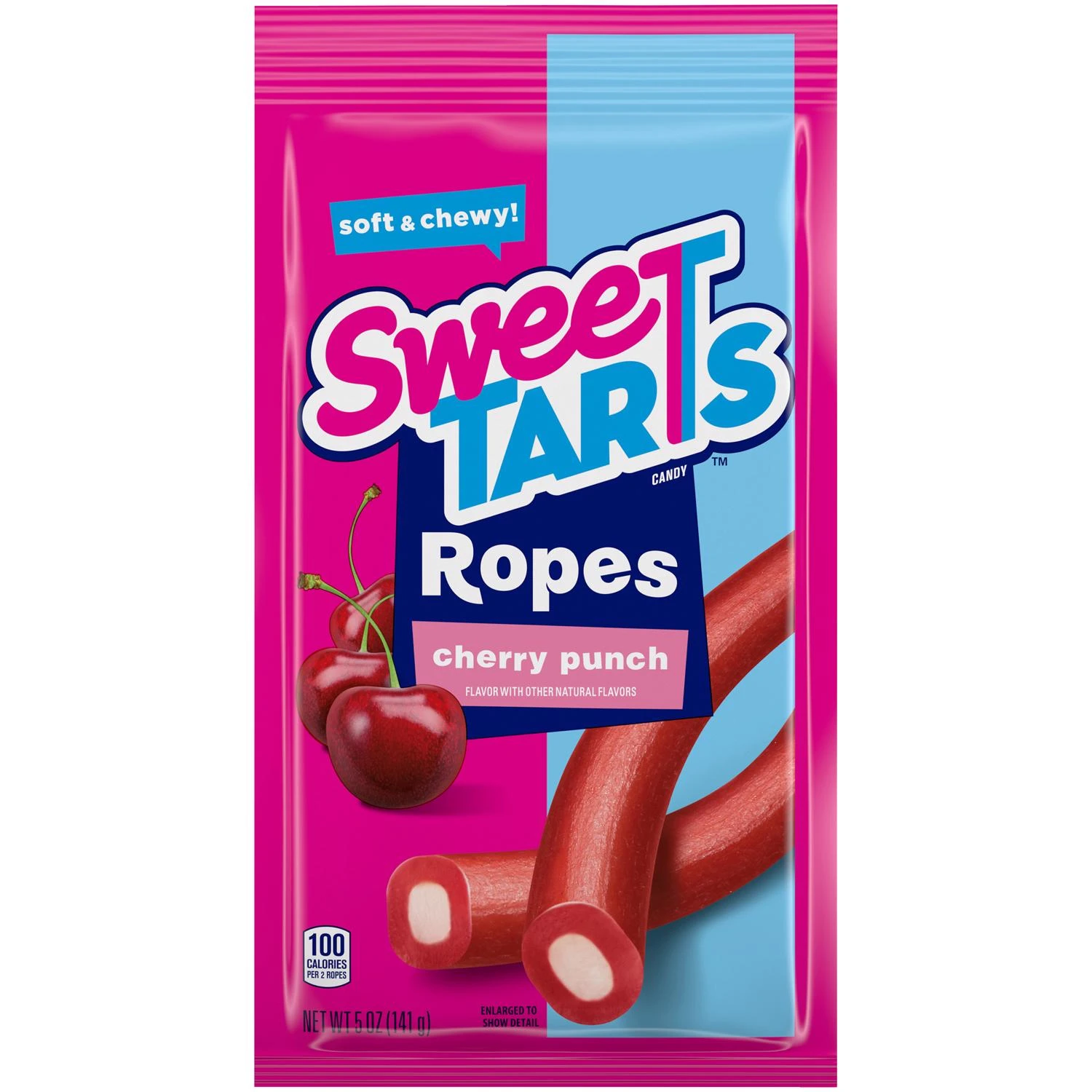 Soft and Chewy Candy Ropes, Cherry, 5 oz.