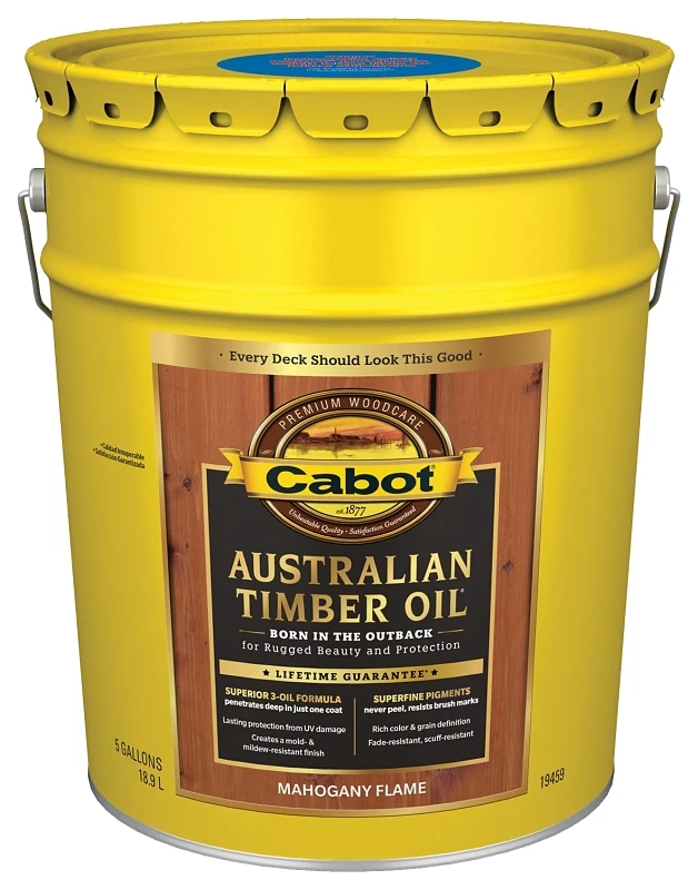 Australian Timber Oil Low Voc Transparent Mahogany Flame Oil-based 5 Gallon