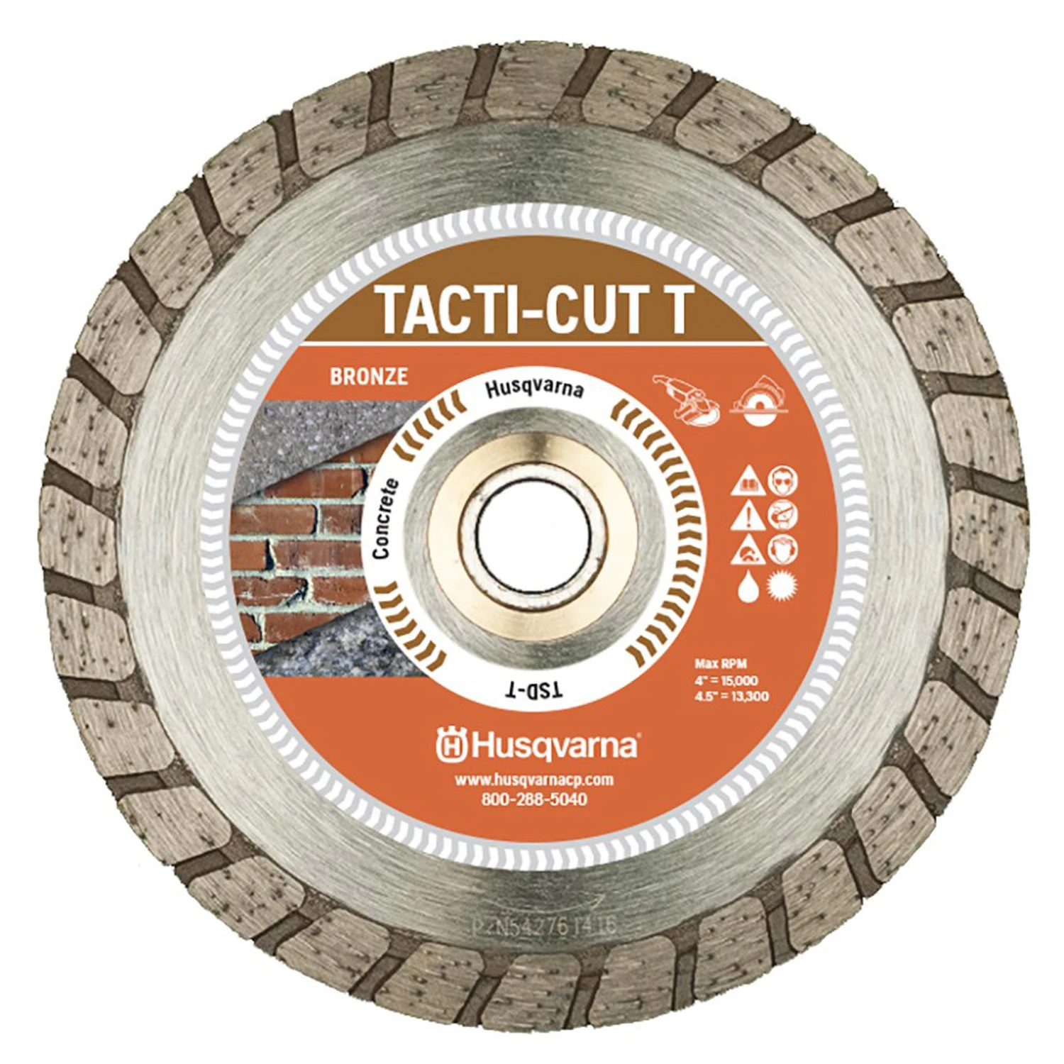 TSD-T Turbo Rim Diamond Circular Saw Blade, 4.5 In.