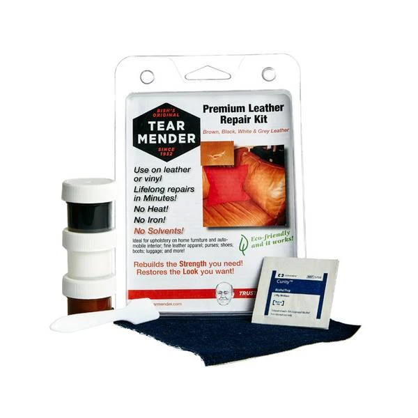 Tm-p-lrk Premium Leather Repair Kit With Patches And Color Refinish Compound