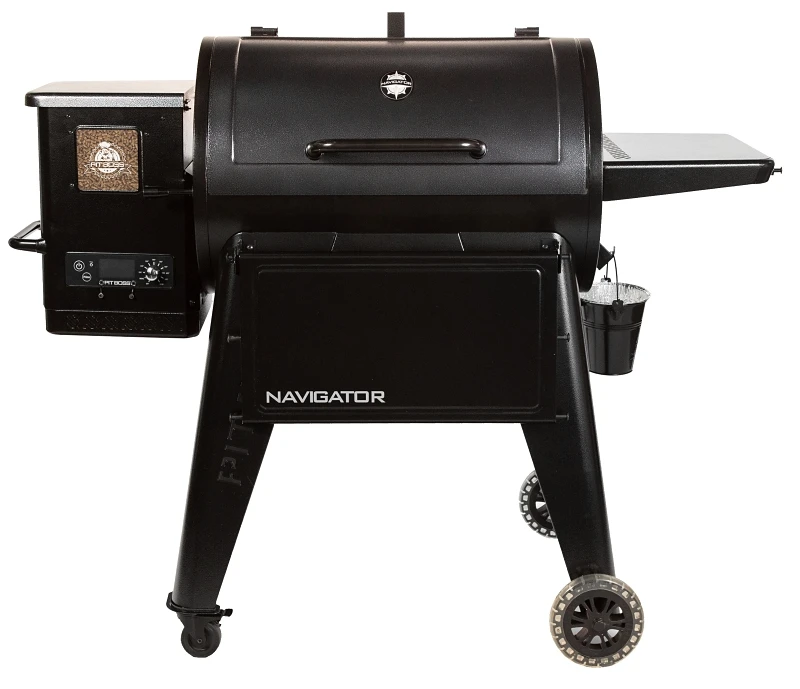 Navigator 850g Wood Pellet Grill With Cover - Black