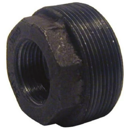 Black Pipe Hex Bushing, 1 X 0.75-inch, Model B-bus1007