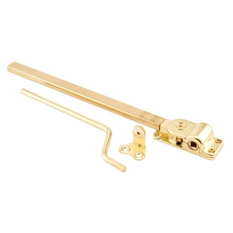 10-3/4 Inch Brass Plated Reversible Casement Window Operator H 3687