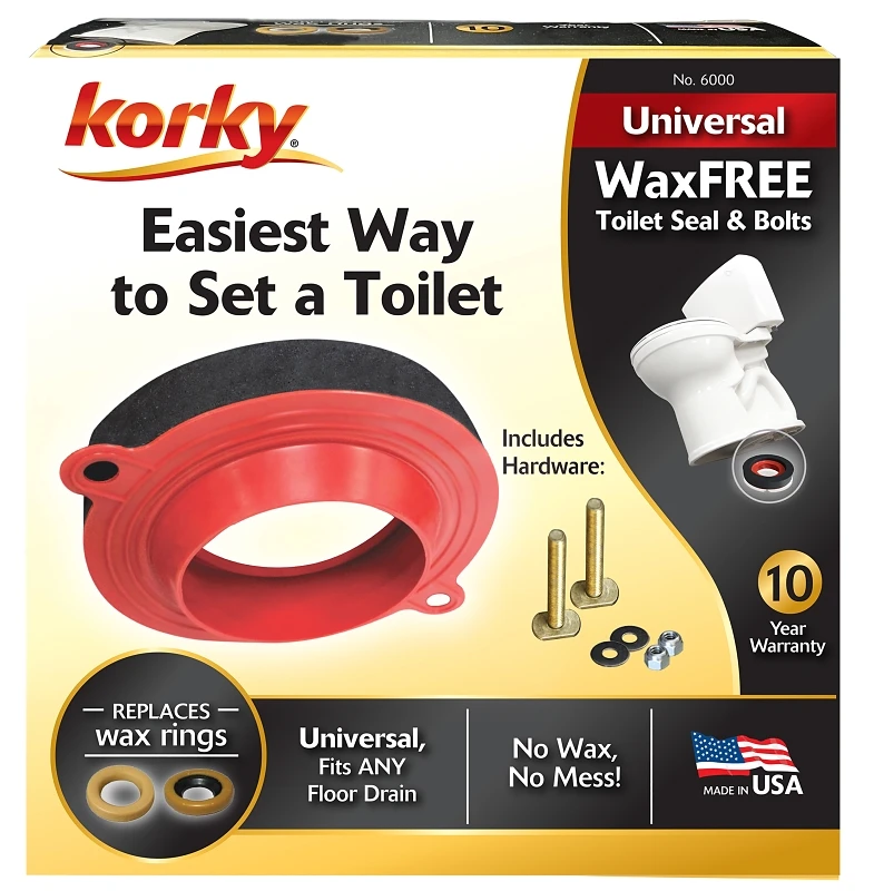 6000fr Wax Free Toilet Bowl Seal Kit For 3 And 4 In Drain Pipes