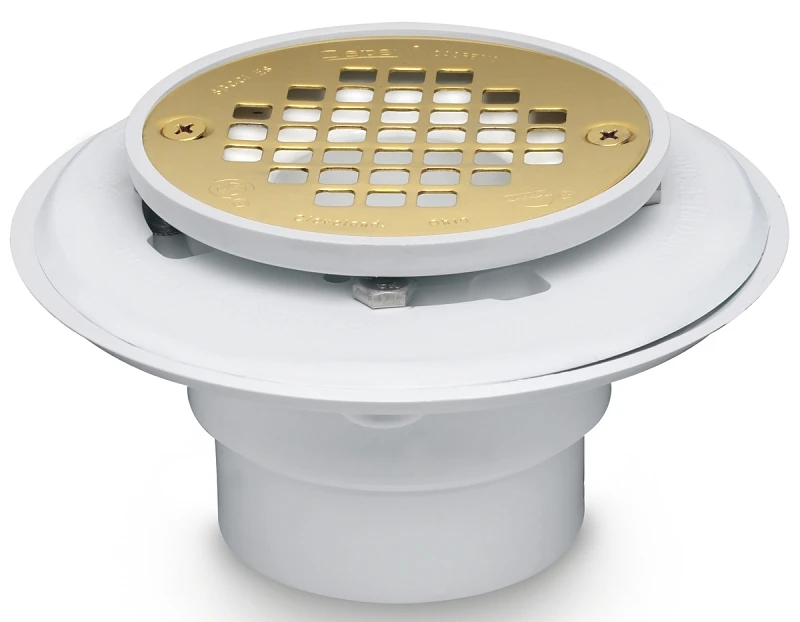 42404 Low-profile Brass Shower Drain For Tile Shower Bases, 2-3 Inch