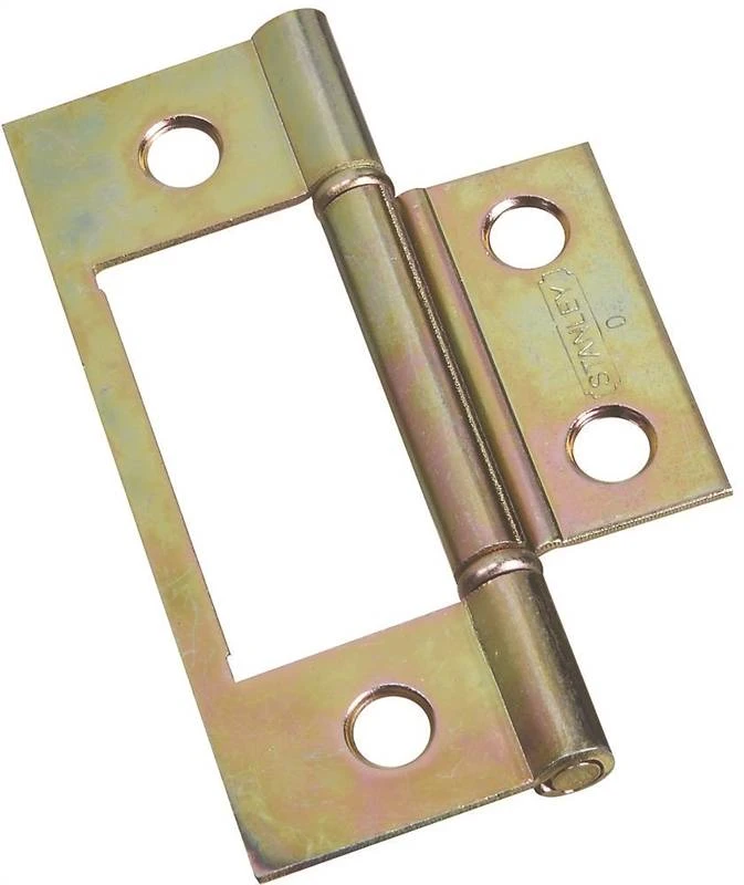 V530 Series Non-mortise Bi-fold Door Hinge, 25 Lb Capacity, Brass Finish