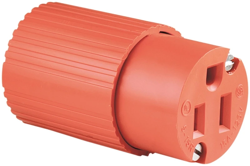 6887-box 15 Amp 125 Volt Orange 3 Wire Connector