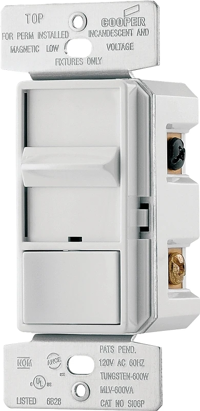 Si06p-w-k 600-watt White Slide Dimmer Switch For Single Pole & 3-way