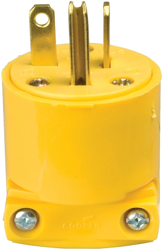 4509-box 20-amp 250-volt Yellow Vinyl 3-wire Plug
