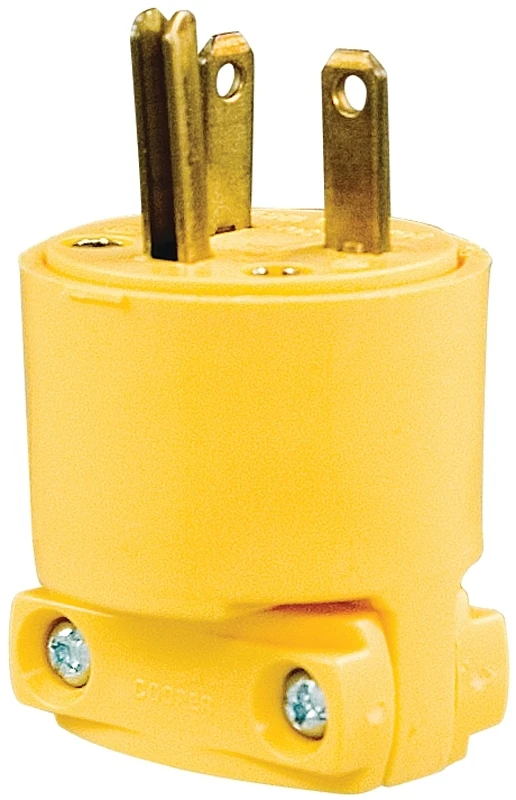 4409-box Commercial Grade Yellow 3-wire Plug, 20a 125v
