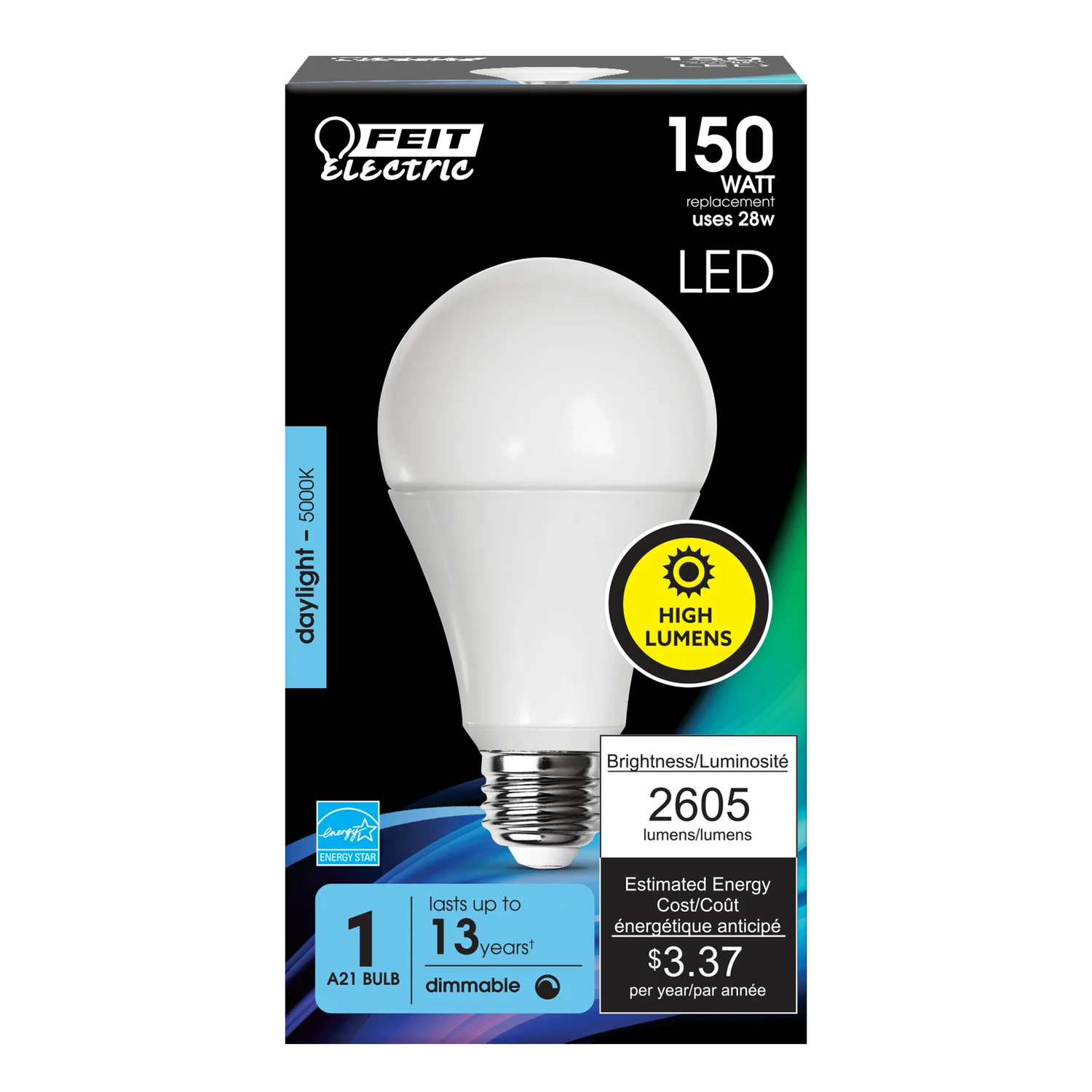 Enhance A21 E26 Led Bulb Daylight 150w Equivalent 1 Pk, 2605 Lumens